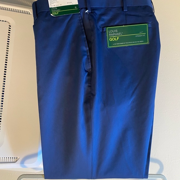 Louis Raphael Pants Louis Raphael New Blue Mens Golf Pants 4 X 32